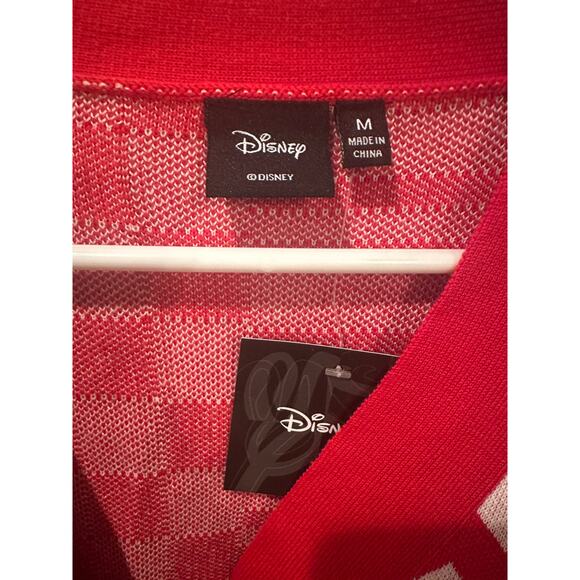 NWT Mickey Mouse Printed Button Front Cardigan - Red n White M - Picture 5 of 6